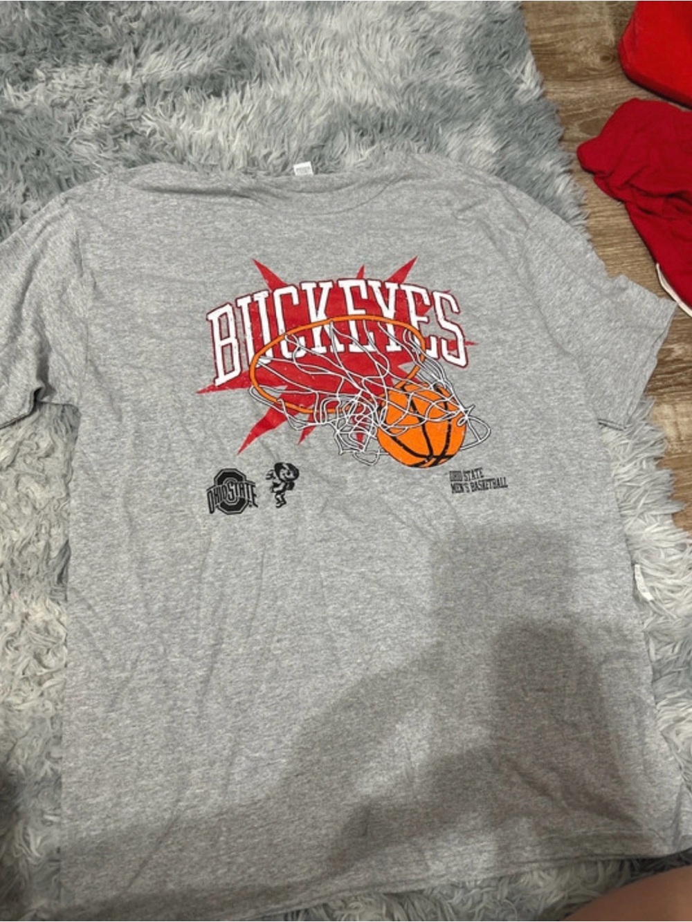 Buckeyes Short Sleeve Basketball Graphic Tee - Gray